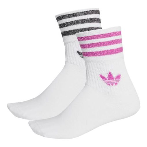 

Носки средней длины с блестками, 2 пары Adidas, белый