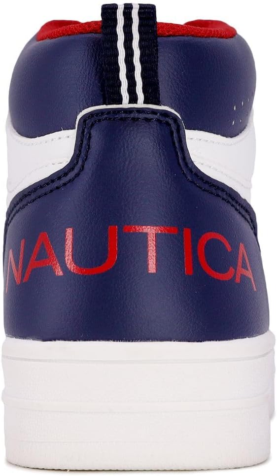 Кроссовки Nautica для детей: модная обувь на шнуровке с высокими ботинкообразными вставками для мальчиков и девочек (размеры для больших и маленьких детей) - Horizon, Americana — фото 4