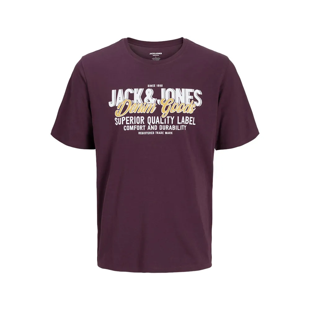 

Футболка с коротким рукавом Jack & Jones Logo 2Col Plus Size, фиолетовый