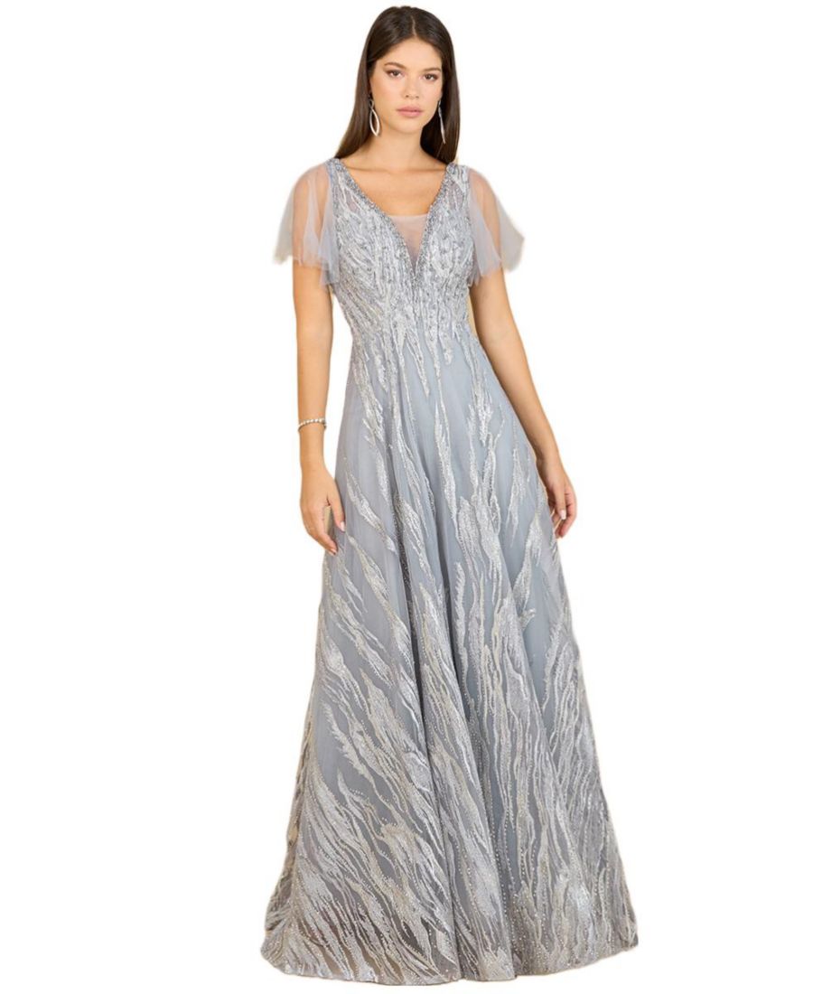 

Женское платье с рукавами-кейпами и V-образным вырезом Lara, Slate