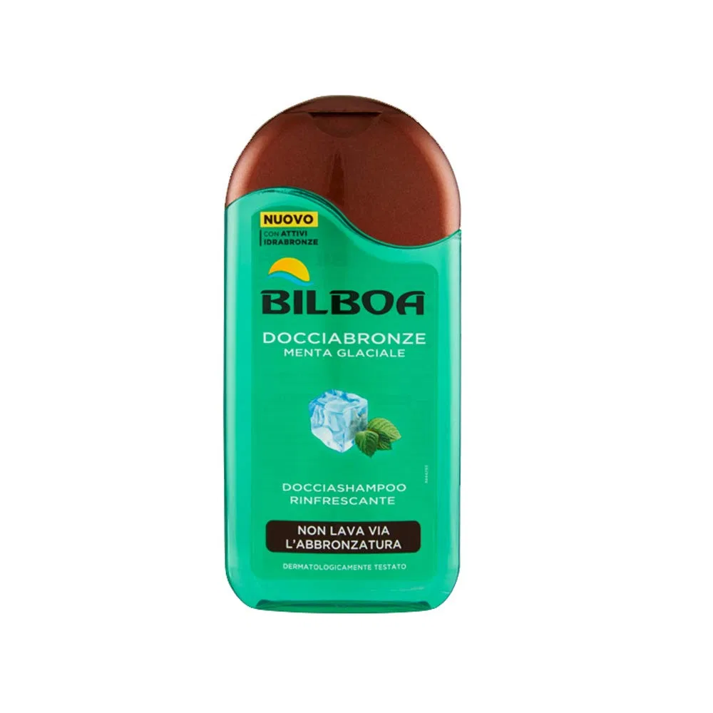 Освежающий шампунь-гель для душа Bilboa Abbronzante DocciaBronze Tanning Mint Glacial, 250 мл Bilboa