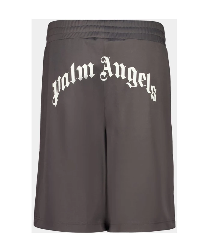 Спортивные шорты с изогнутым логотипом сзади Palm Angels, серый — фото 2
