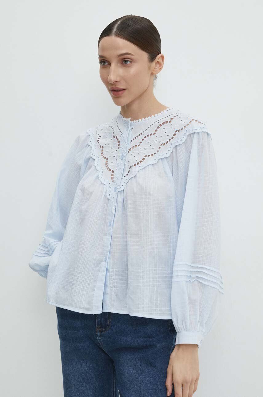 

Хлопковая рубашка Answear Lab, синий