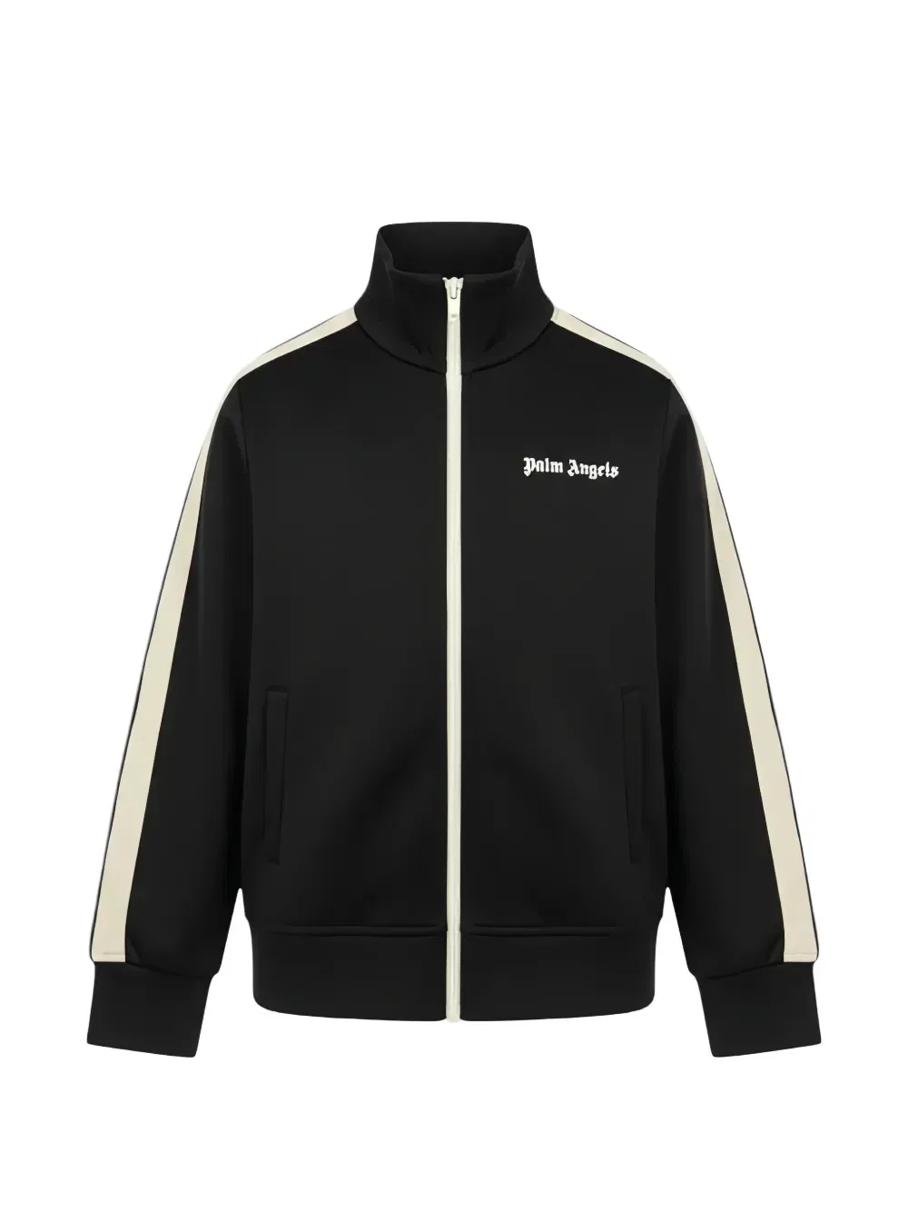 Спортивная куртка на молнии с полосками Palm Angels Kids, черный