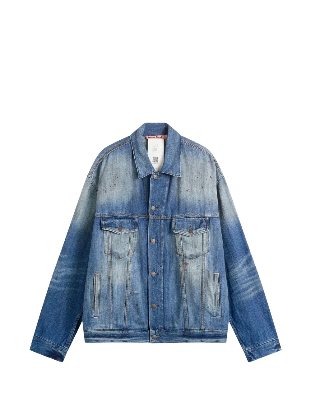 Джинсовая куртка с накладными карманами Acne Studios, синий
