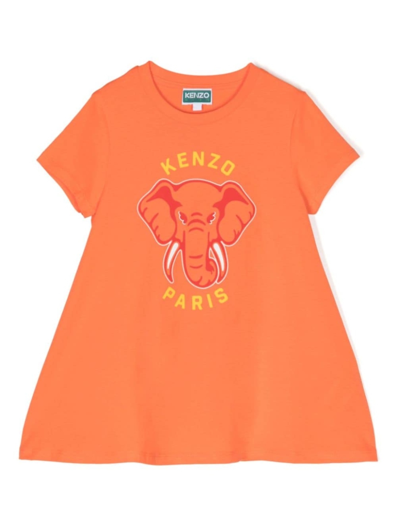 

Kenzo Kids платье-футболка с принтом Elephant, оранжевый