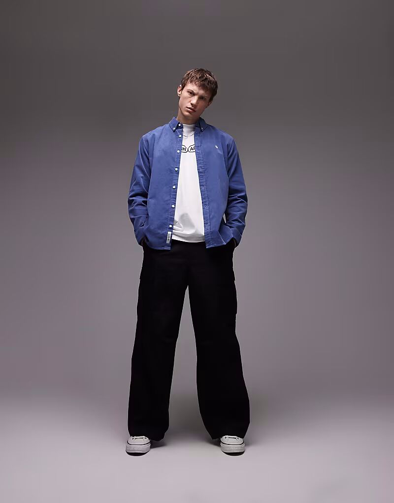 

Рубашка Carhartt WIP Madison Cord синего цвета