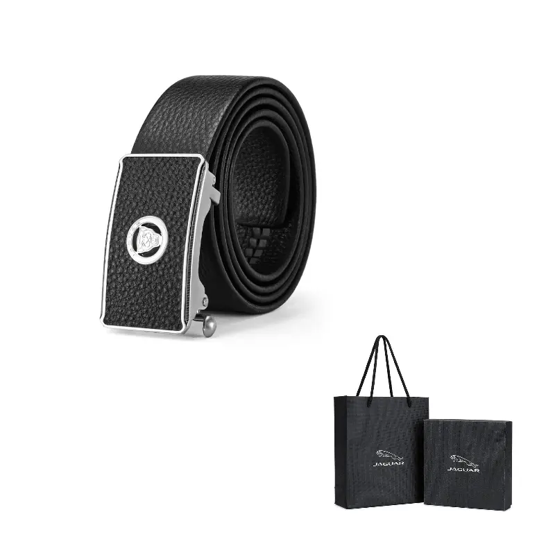 

JAGUAR Модный мужской кожаный ремень с автоматической пряжкой, Black
