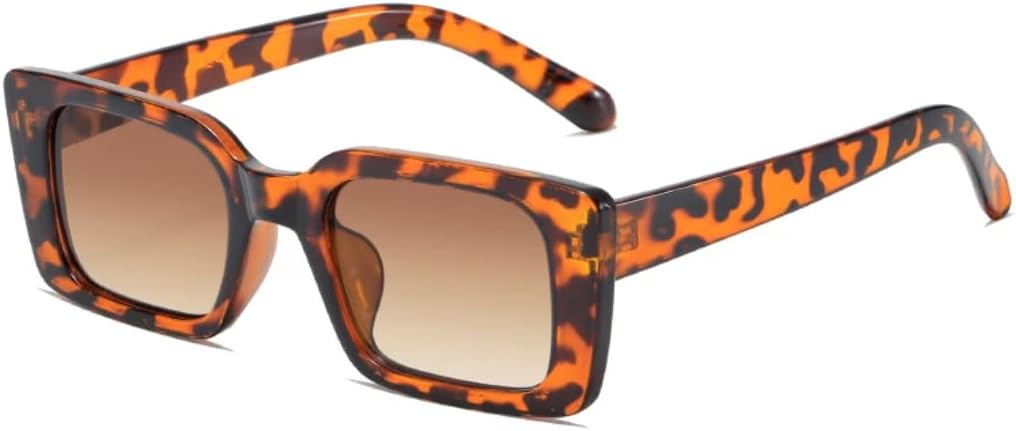 

Винтажные маленькие солнцезащитные очки для женщин и мужчин. Классические модные очки для активного отдыха, путешествий и вождения. Защита от УФ-излучения UV400 VVTWSSW, Leopard Tea