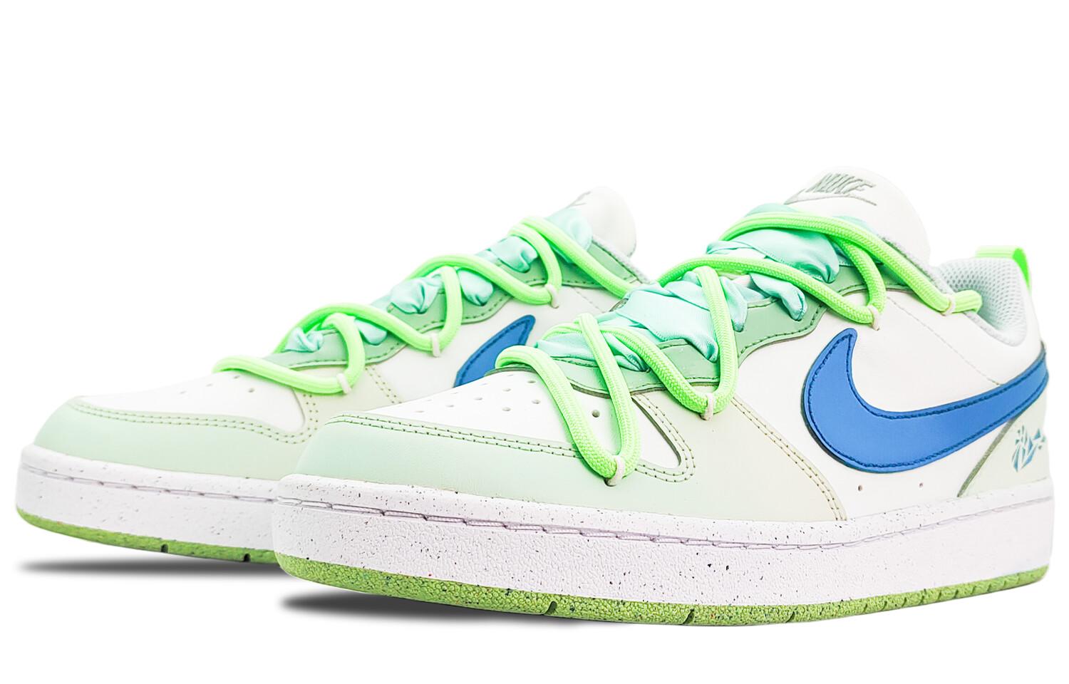 

Кроссовки Nike Court Borough Skateboard Shoes Women's Low-Top White Green, Белый, Кроссовки Nike Court Borough Skateboard Shoes Women's Low-Top White Green