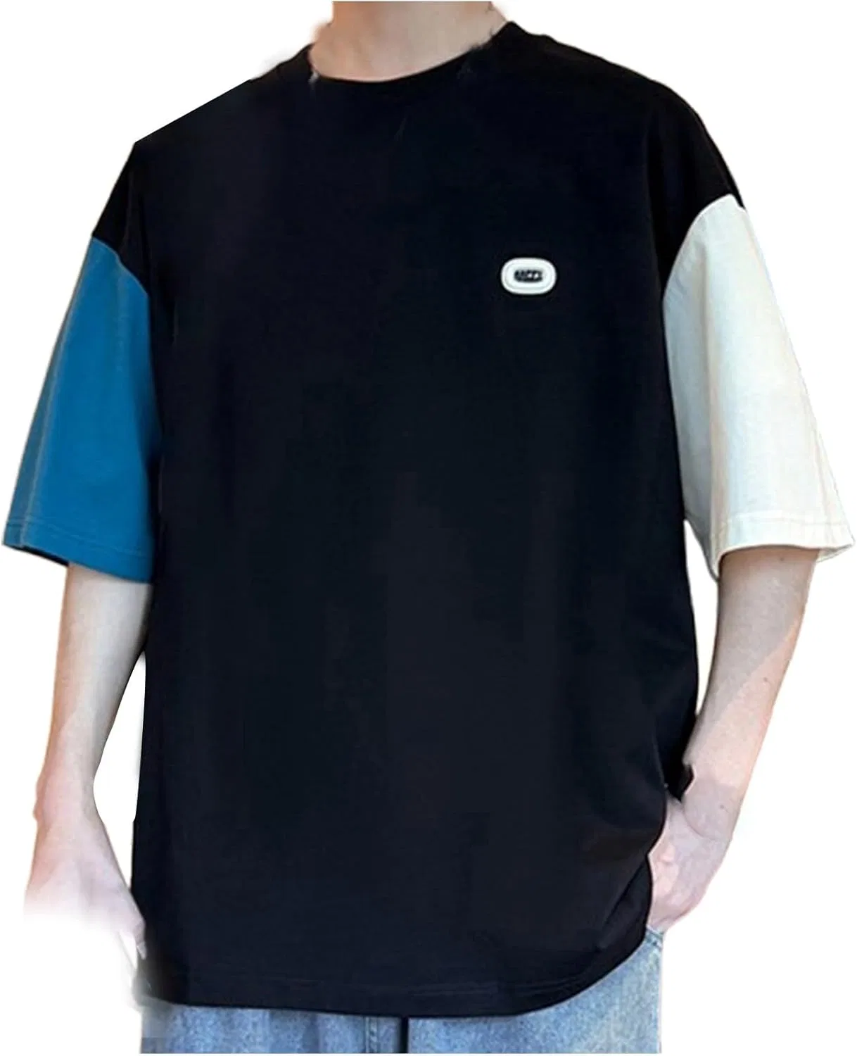 Футболка с цветовыми блоками, Polyester/Spandex, Bk1