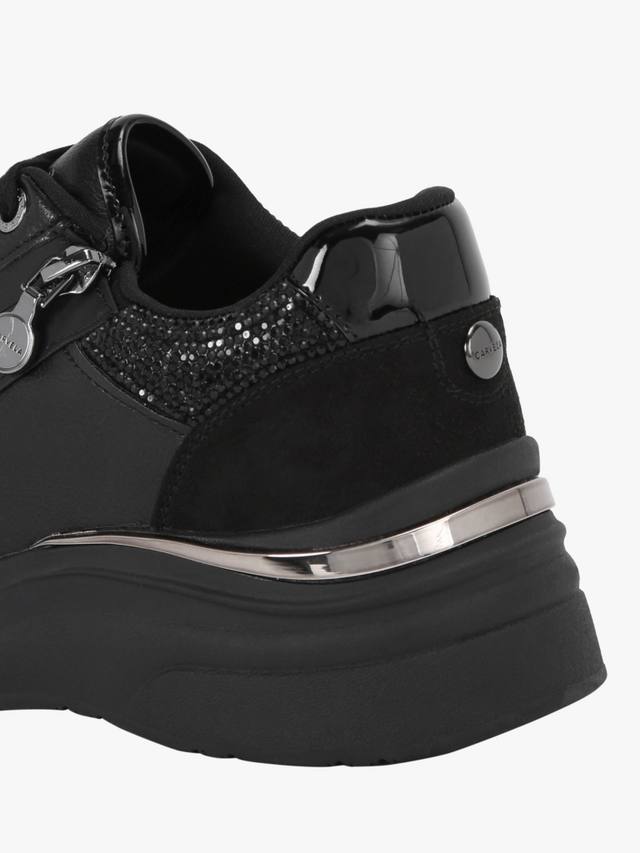 Statement Zip Runner Trainers Carvela, Black — фото 4