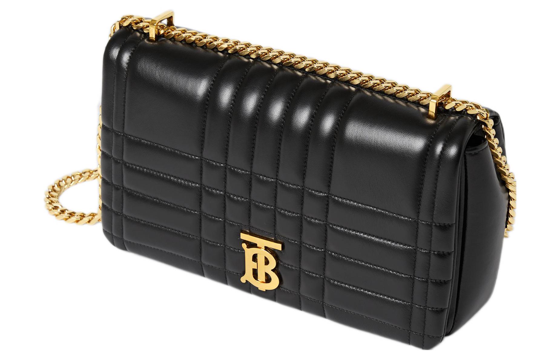 Женская сумка Burberry Lola Bag Quilting из натуральной кожи ягненка, черная — фото 3