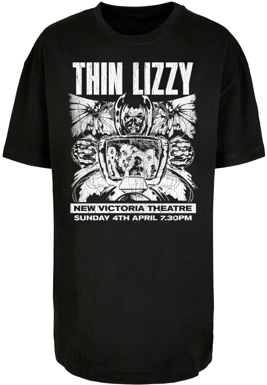 

Топ оверсайз Merchcode Oversized Shirt Thin Lizzy - New Victoria Theatre, черный