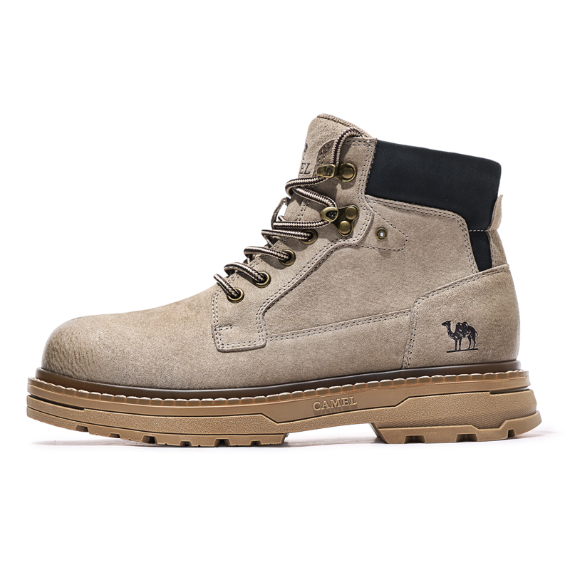 

CAMEL Короткие мартинсы 4,2 см мужские бежево-серые, цвет Beige Gray