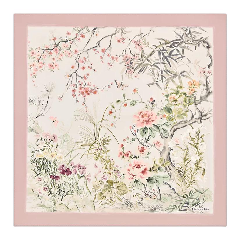 

Шёлковый шарф DIOR Mulberry светло-розовый, Light Pink