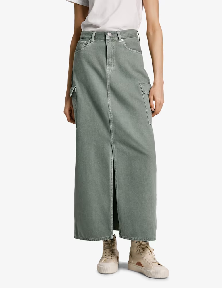 

Длинная юбка Pepe Jeans, цвет Washed Green