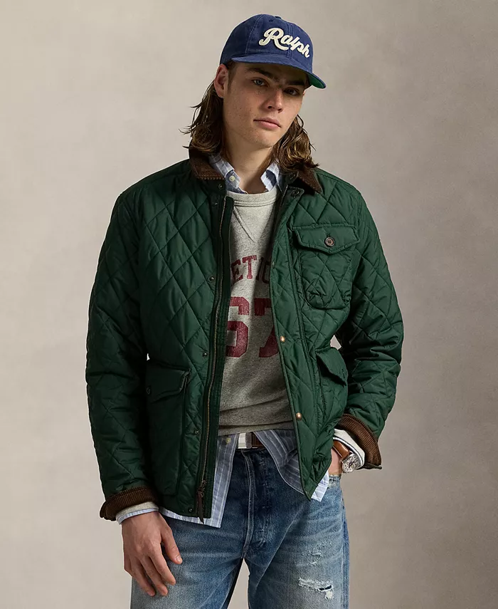 

Мужская водоотталкивающая стеганая куртка Polo Ralph Lauren, зеленый