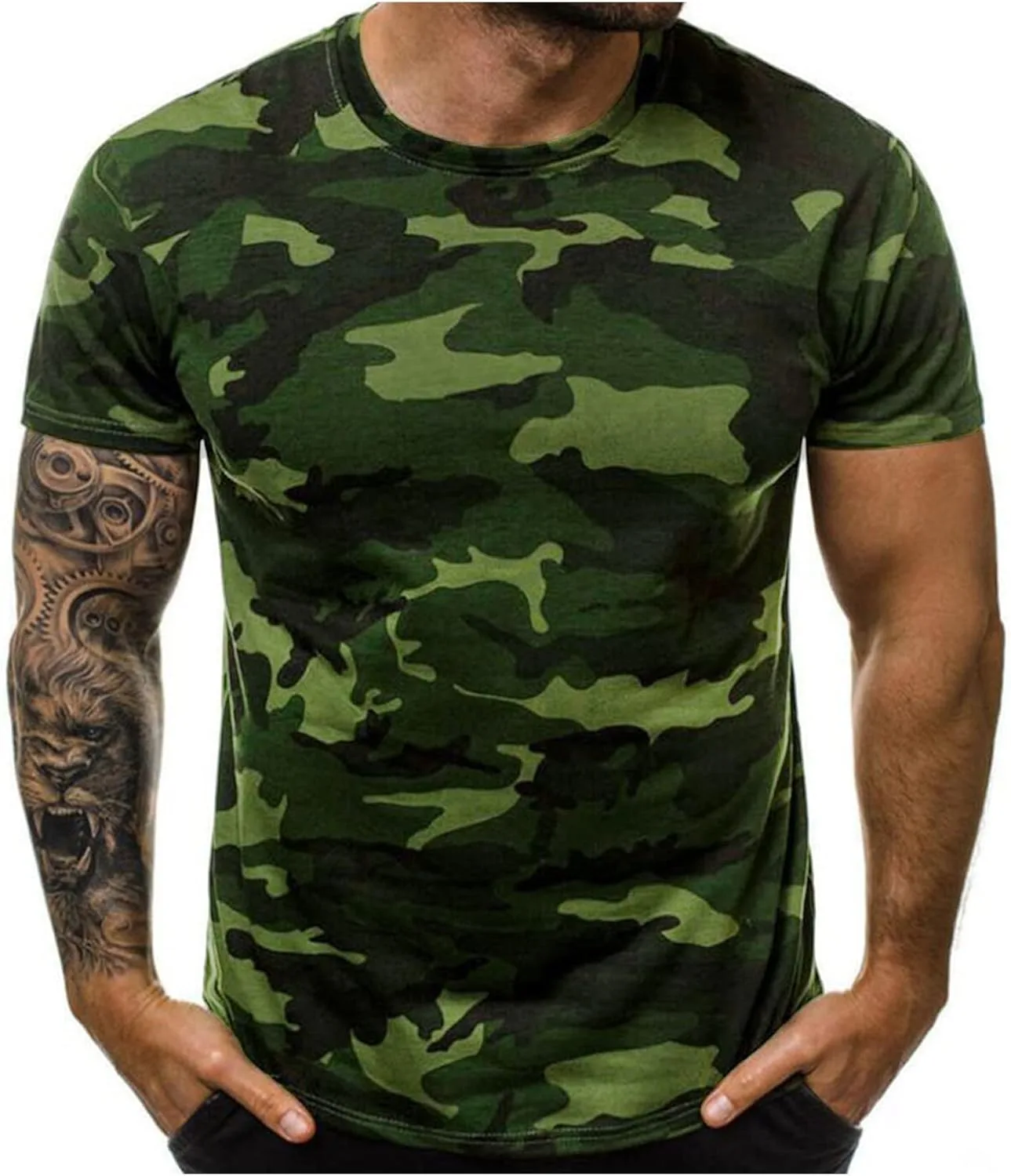 

Футболка Casual Summer Camouflage с коротким рукавом Plus Size