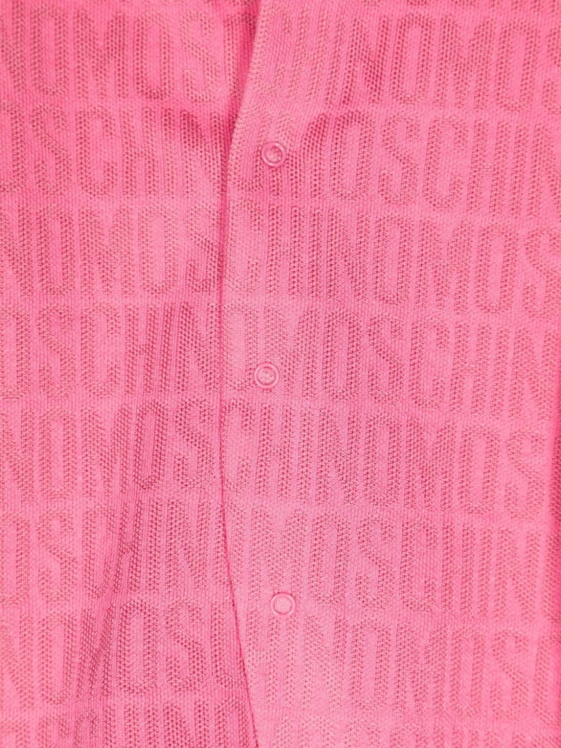 Moschino Kids пижама с логотипом-жаккардом, розовый — фото 2