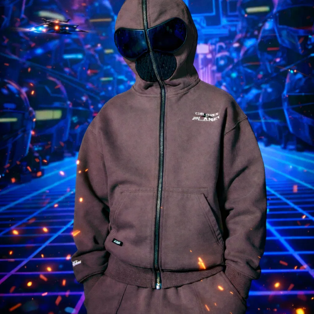 Детская толстовка на молнии Kuiper Faded Goggle Sweat, терракотовая, от Children Of Planet
