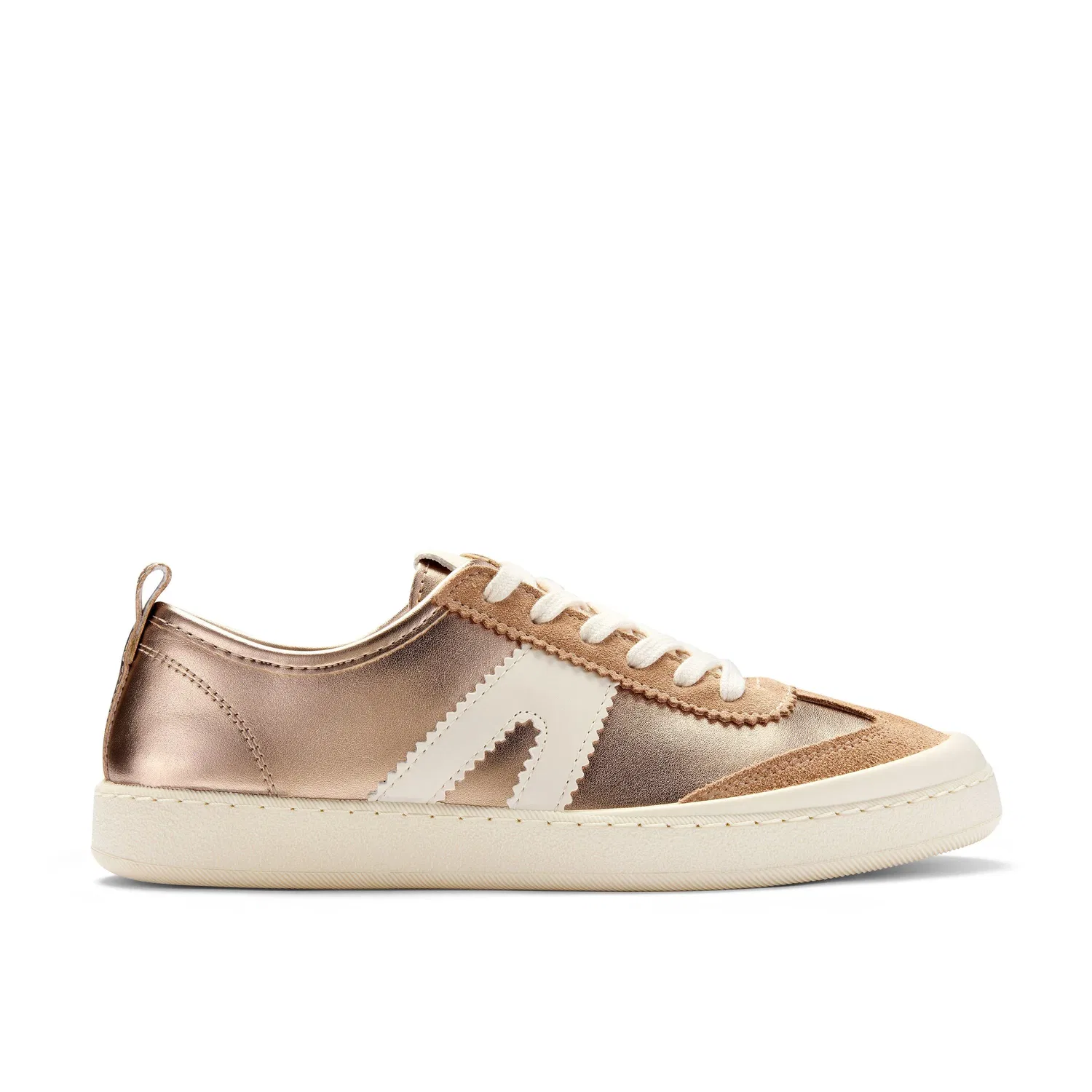 Кроссовки золотистые металлик Clarks, золотой металлик