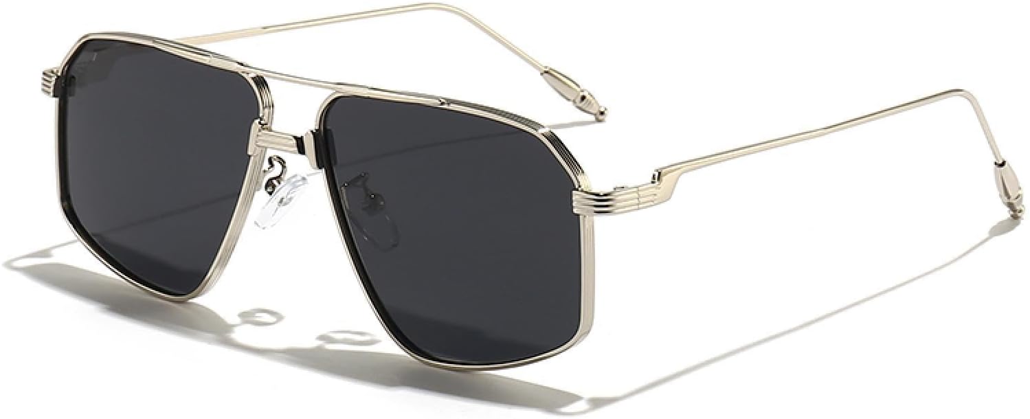 

Мужские металлические солнцезащитные очки, классические солнцезащитные очки с градиентным переходом, женские очки с защитой от УФ-излучения UV400 TKKTLLT, C04 Silver Black