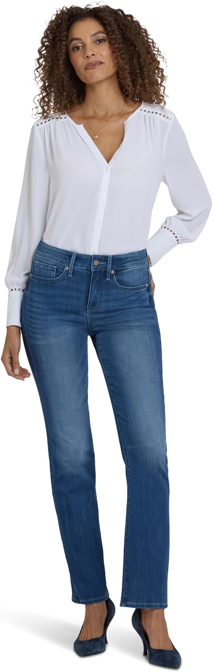 

Джинсы NYDJ Petite Marilyn Straight, цвет Cool Marine