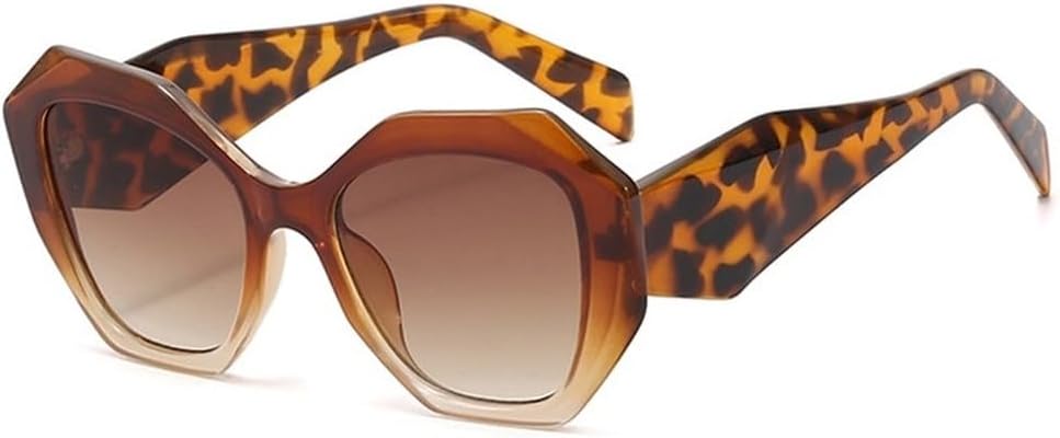 

Модные солнцезащитные очки большого размера «кошачий глаз» с многоугольным оправой, женские, в стиле ретро, ​​с ярким леопардовым принтом, солнцезащитные очки UV400 для мужчин с градиентным покрытием SKFGNX, Tea Leopard Tea