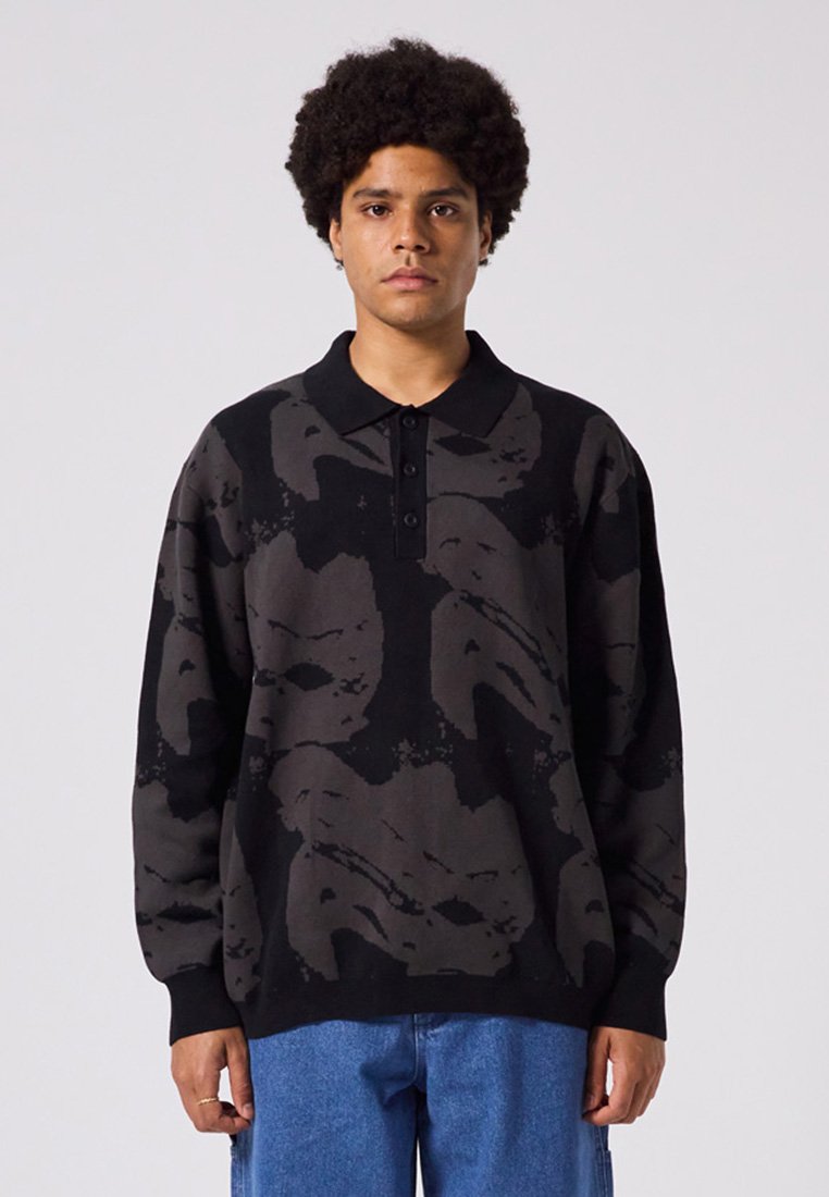 

Рубашка поло DISTORT UNISEX - Long sleeved top Former, черный