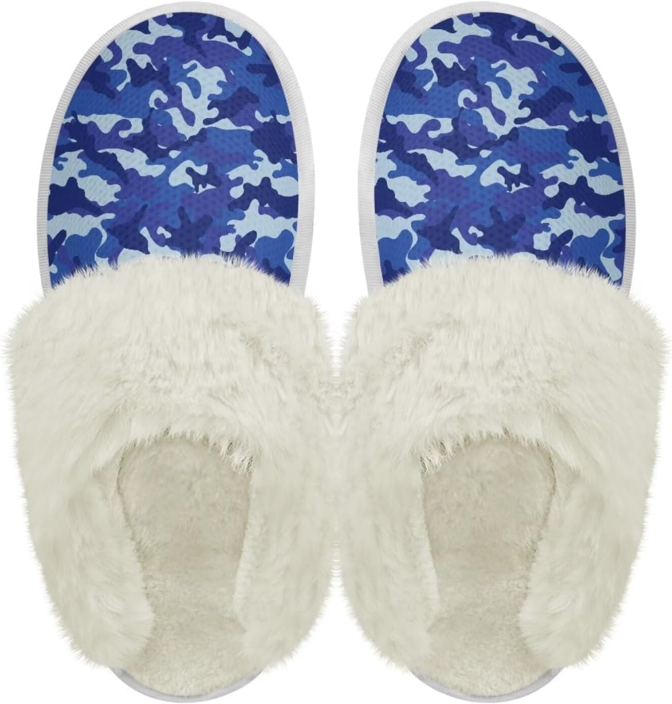 

Тапочки Chaqlin Fuzzy с пушистым краем для дома, унисекс, уютные, мягкие с эффектом памяти, зимние, теплые, с противоскользящей толстой подошвой, для дома и улицы, синий