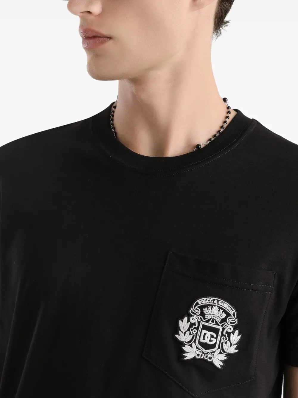 Футболка с карманом Dolce & Gabbana, черный — фото 4