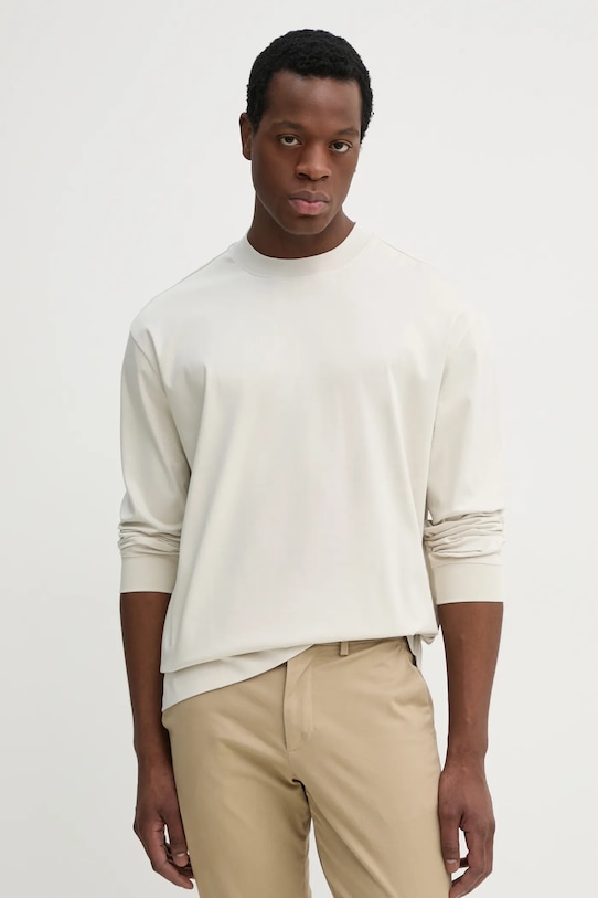 

Хлопковая водолазка Boss, бежевый