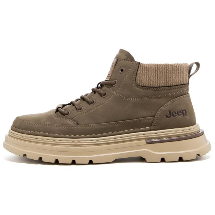 Jeep Короткие мартинсы мужские хаки с подкладкой из флиса, цвет Khaki Fleece-Lined — фото 3