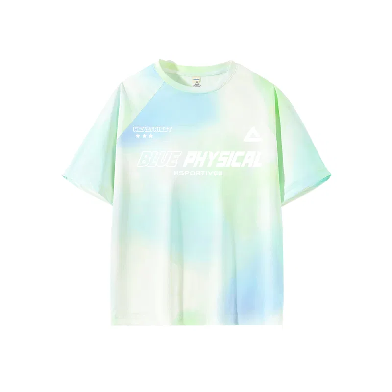 Футболка детская с принтом PEAK Blue Green
