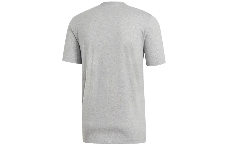 Adidas Футболка мужская M Heather Gray/Black с круглым вырезом умеренного прямого кроя — фото 3