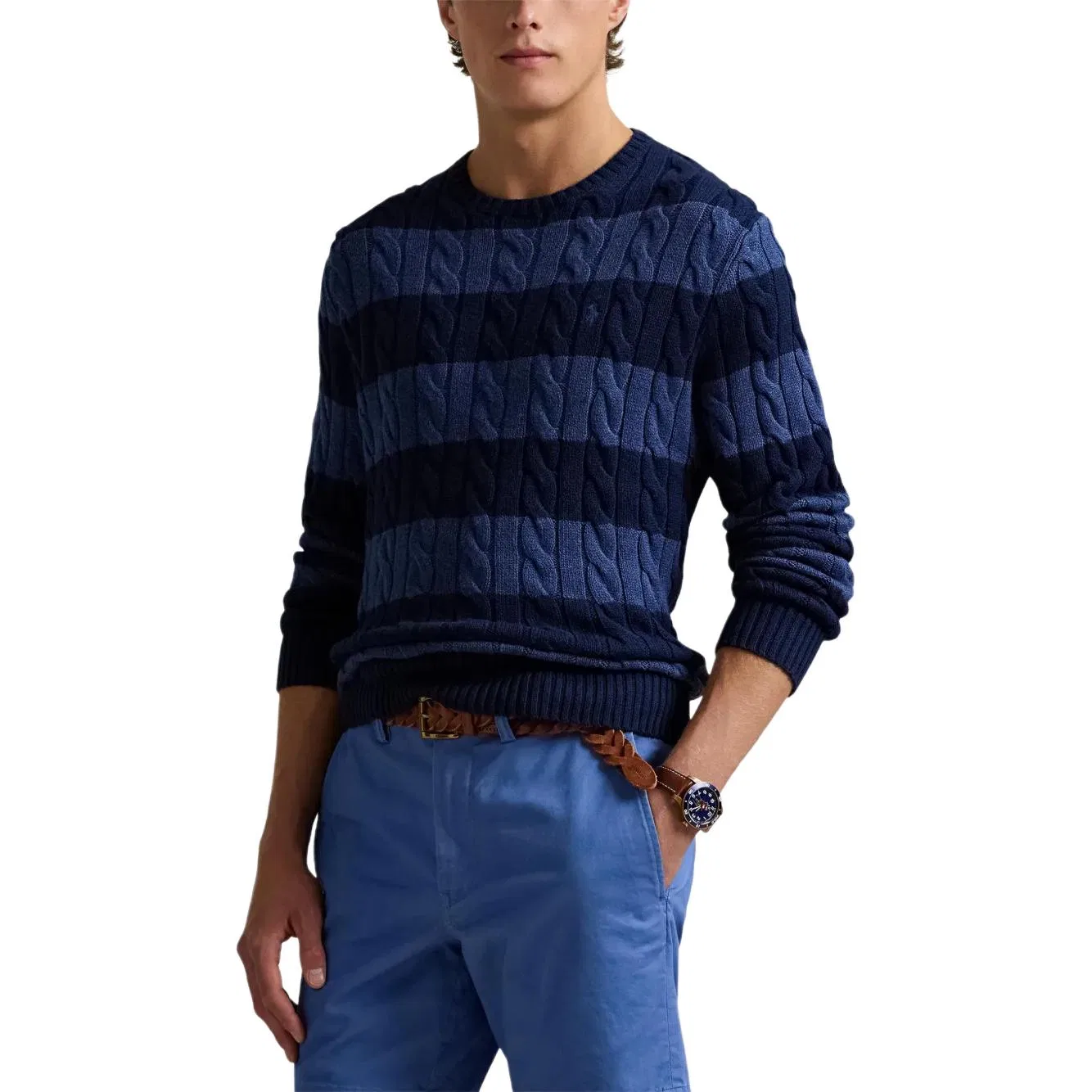 Джемпер Polo Pony Striped Crewneck Polo Ralph Lauren, Marine Blue — фото 3