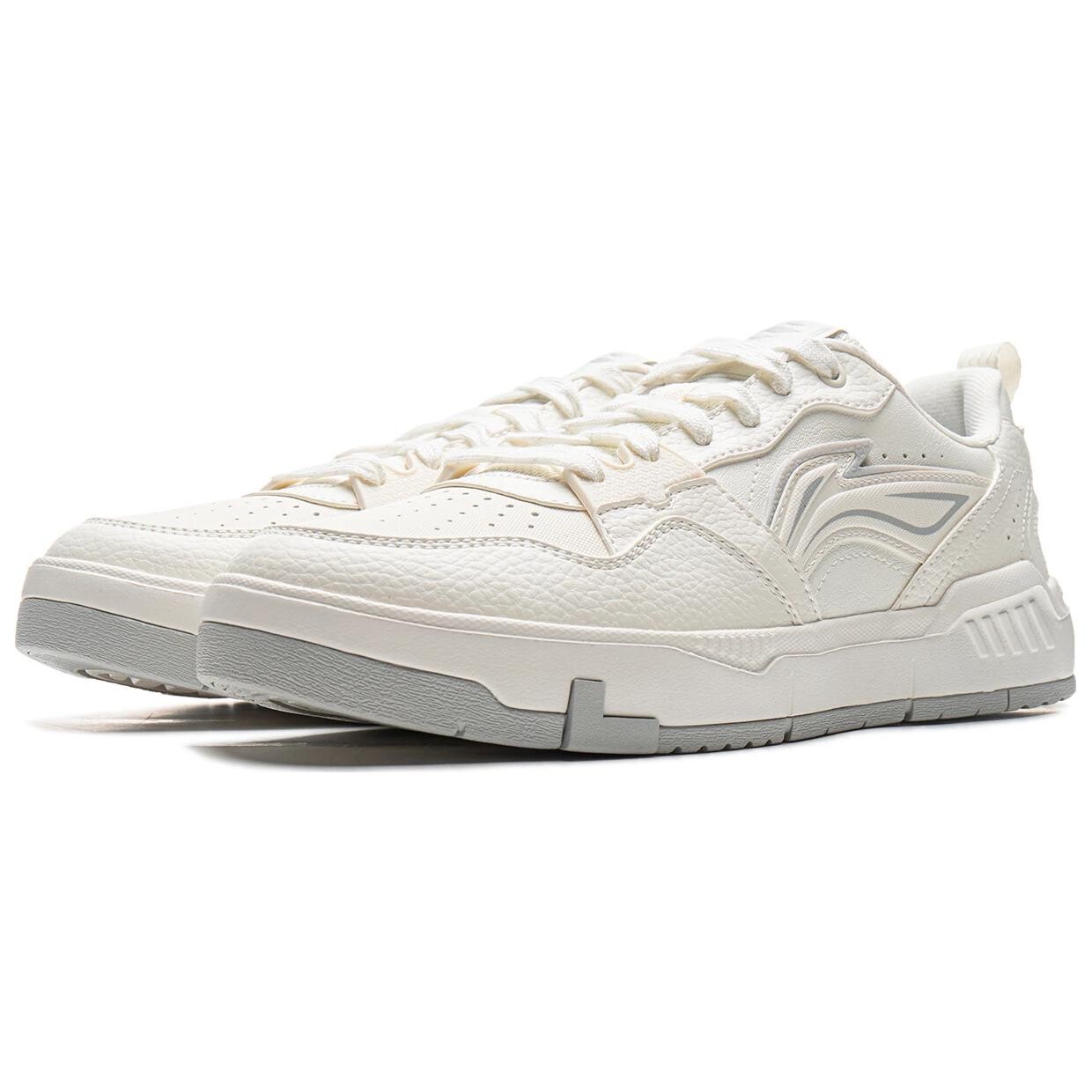 Кроссовки LINING Yuan Chu Skateboarding Shoes Men Low-top Milky White, слоновая кость — фото 3