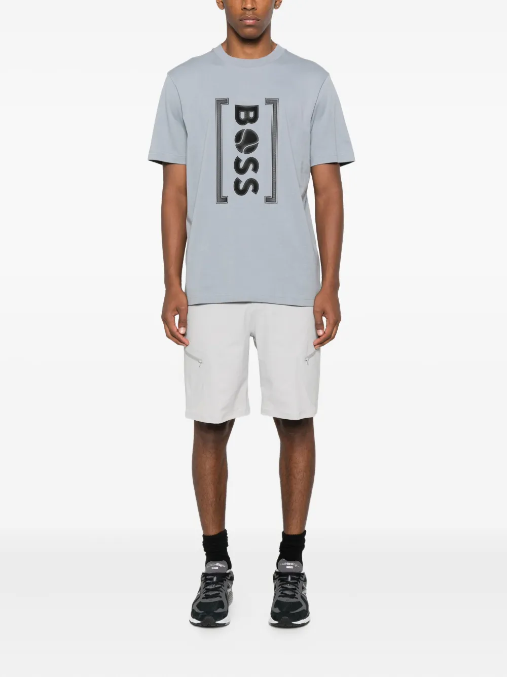 

Футболка с логотипом BOSS, серый