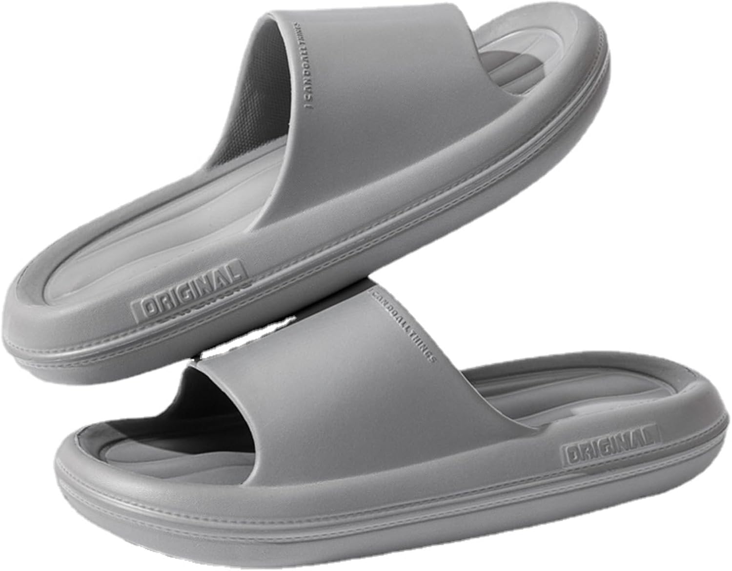 

Домашние тапочки для женщин и мужчин, летние сандалии, мягкая утолщенная подошва, тихие тапочки для дома, дышащие, противоскользящие, пляжные, для душа, для ванной, домашняя обувь Iwhgrmp, серый