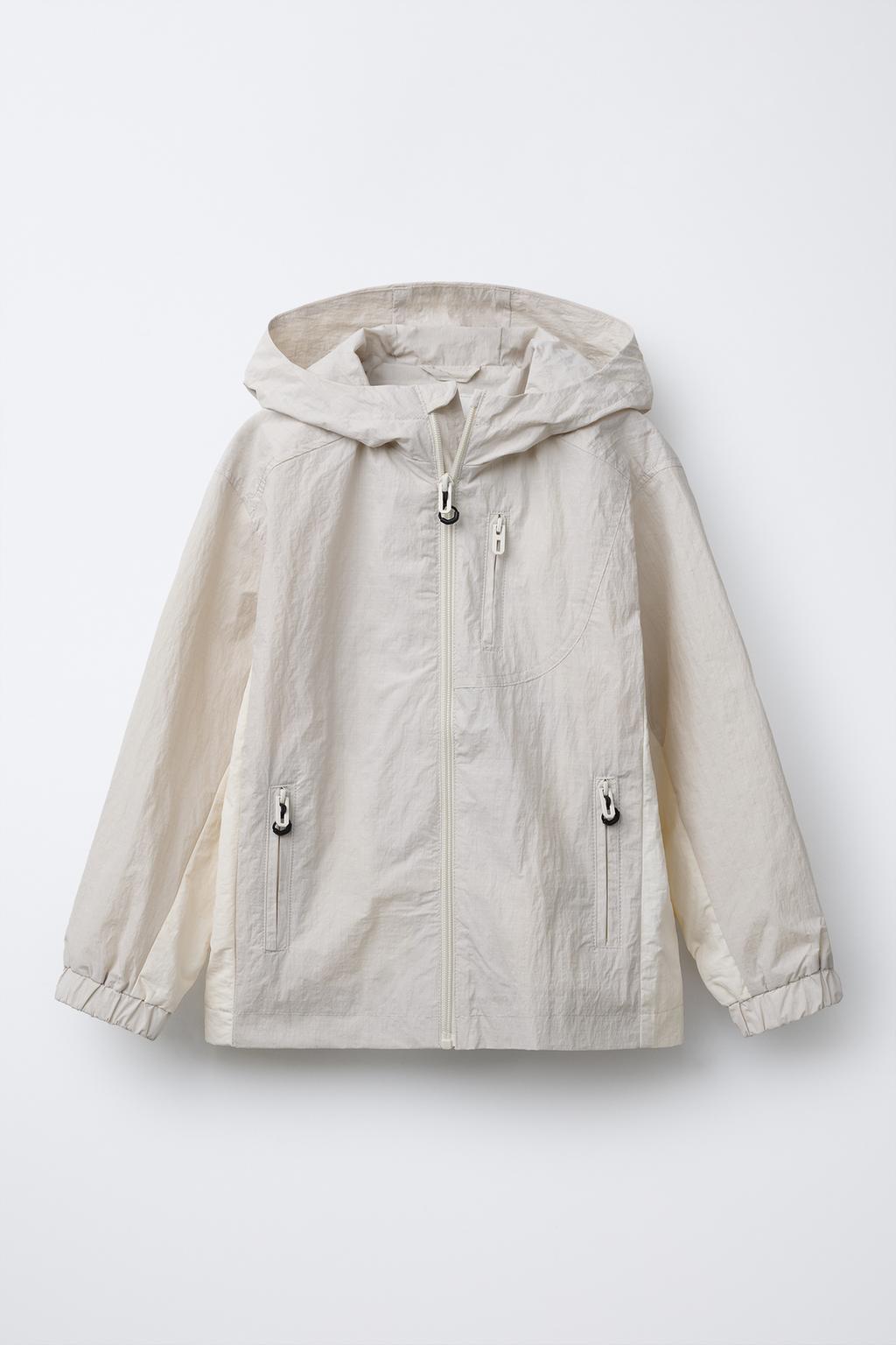 

Легкая техническая куртка ZARA, цвет Light ecru