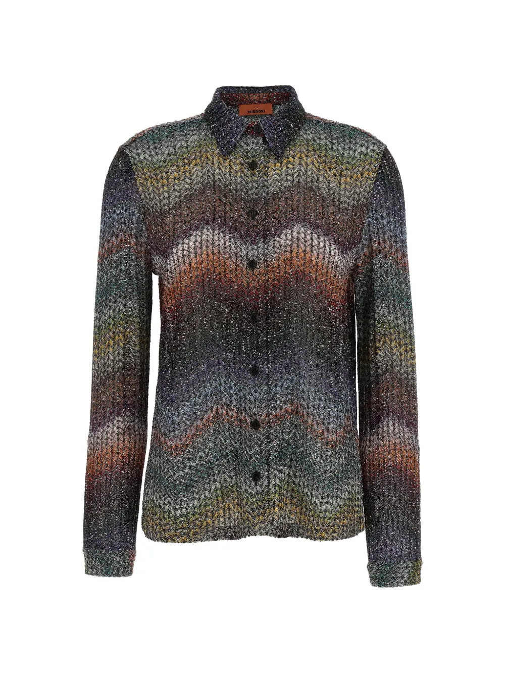 

Рубашка с зигзагообразным узором из пайеток Missoni, серый