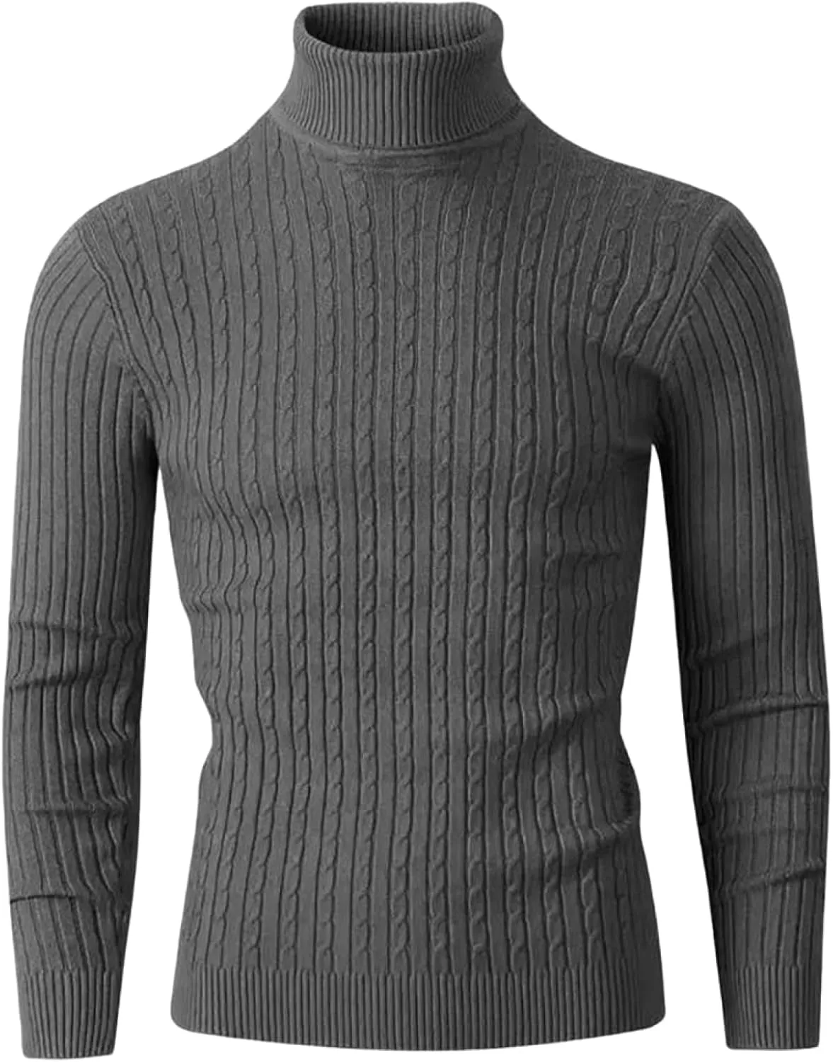 

Мужской свитер-водолазка Slim Fit, теплый, с длинными рукавами Adhdyuud