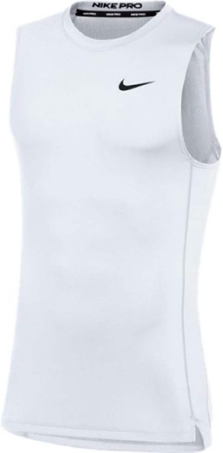 

Футболка Nike Mens Pro без рукавов для тренировок, White