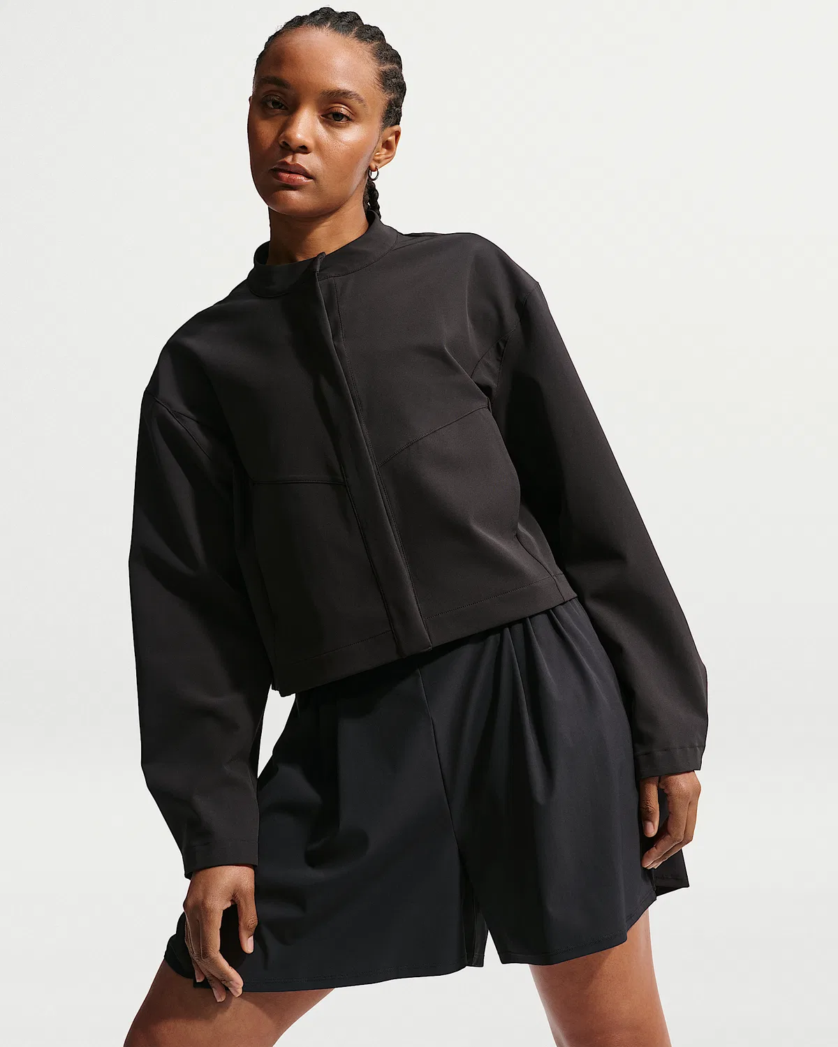 Женские шорты Dri-FIT с высокой посадкой Nike 24.7 PerfectStretch, Black/Black/Dark Smoke Grey — фото 4