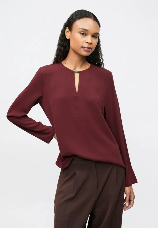 Блузка с фурнитурой Calvin Klein, Merlot — фото 4