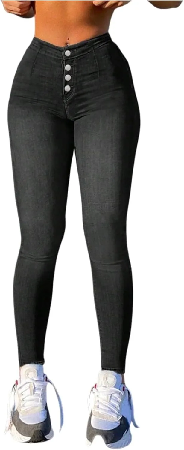 

Женские джинсы-леггинсы скинни на высокой талии chaktkglok