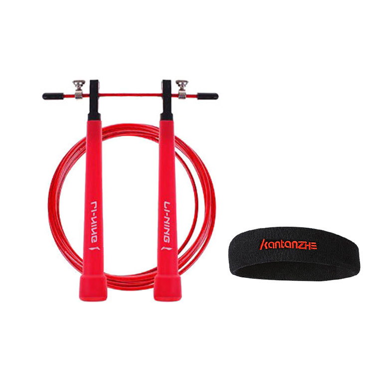 

Скакалка для скоростных тренировок материал троса pvc стальной трос, материал рукоятки pvc для учеников LINING, черный