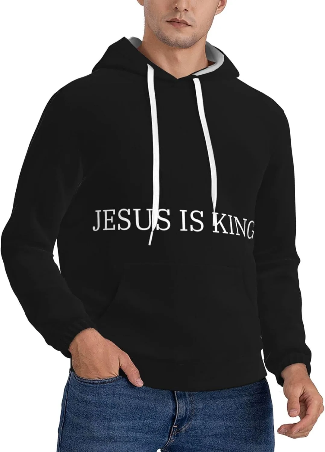 

Толстовка с капюшоном Jesus Is King с карманами SDERDZSE