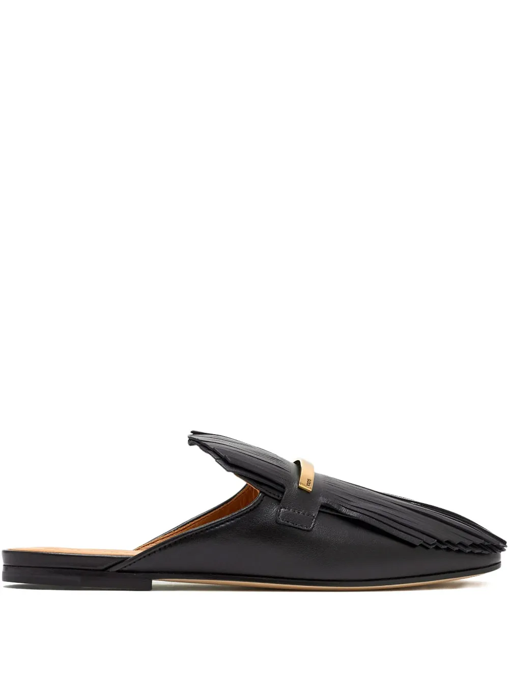 Мюли с отделкой бахромой Tod'S, черный